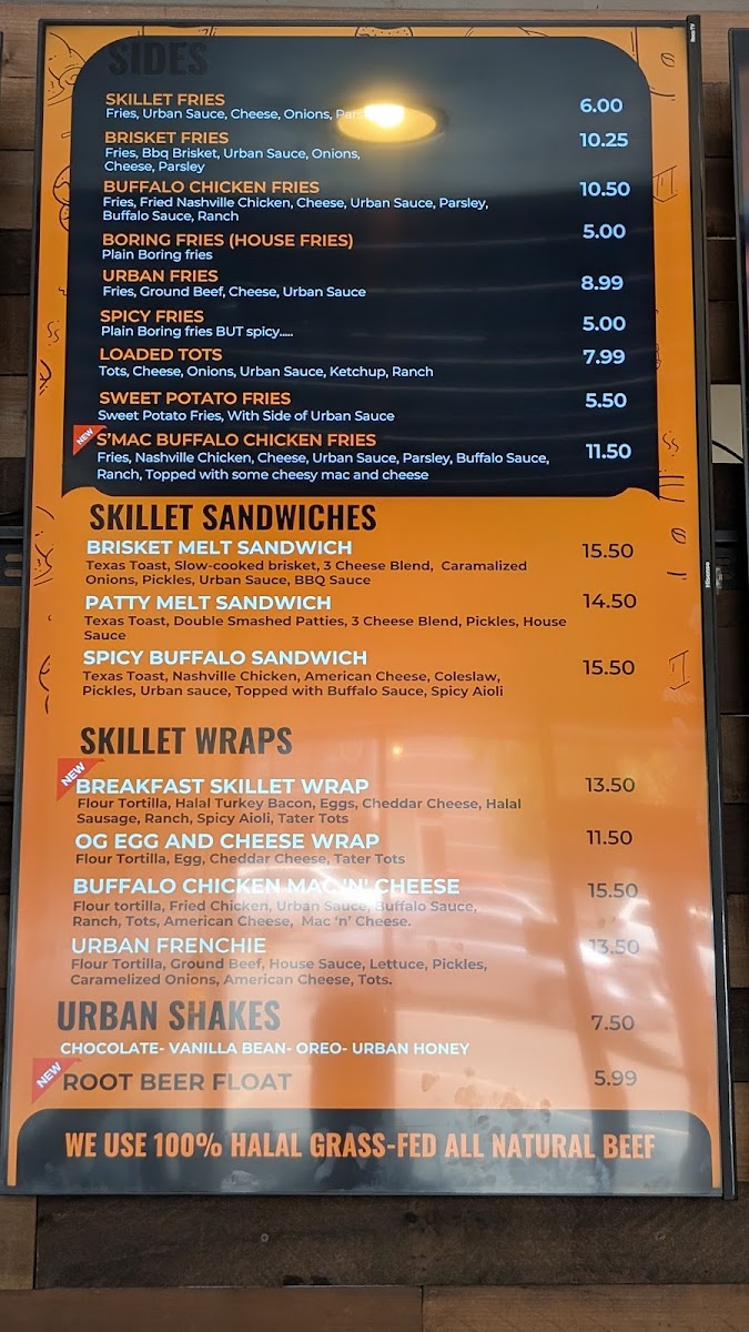Urban Skillet Menu - Image 1